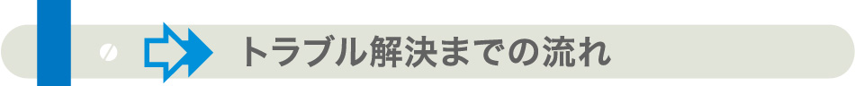 トラブル解決までの流れ
