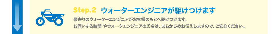 ウォーターエンジニアが駆けつけます
